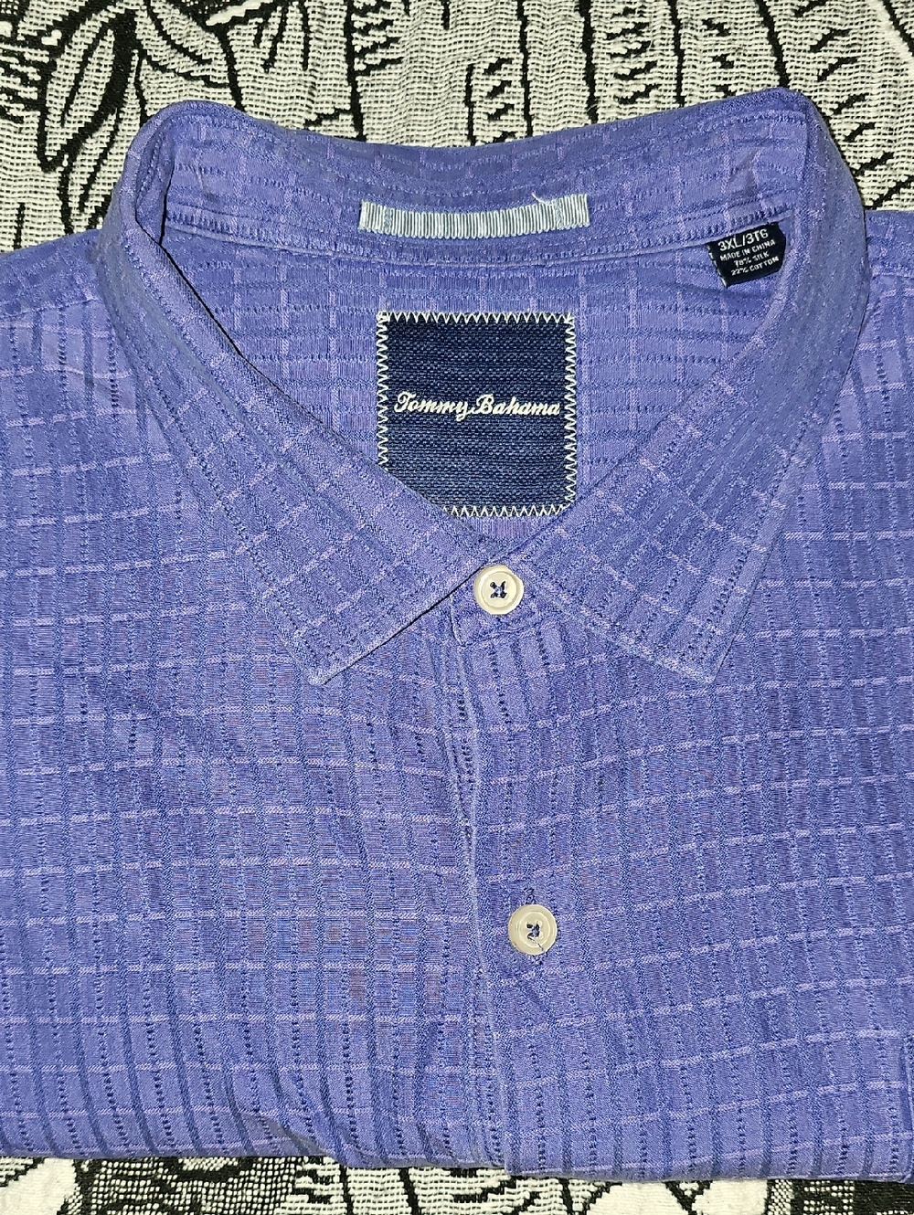 Tommy Bahama Men's Blue-Purple Pinstripe Button-Down Shirt